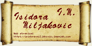 Isidora Miljaković vizit kartica